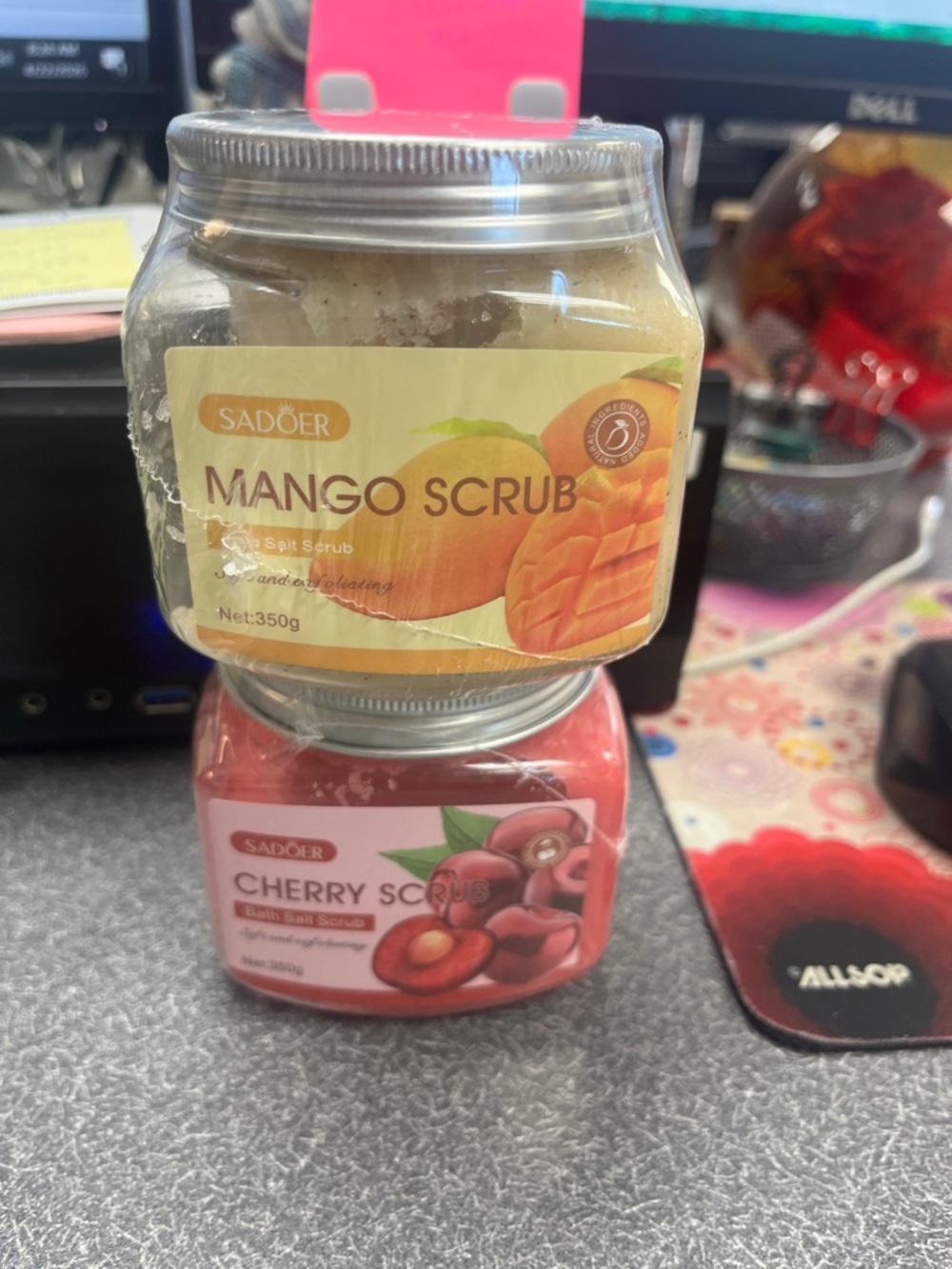 Mango and cherry Scrub - Refreshing Body Scrub price firm set of 2